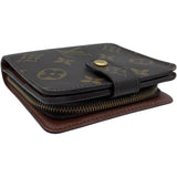 ルイ・ヴィトン LOUIS VUITTON コンパクトジップウォレット M61667 ブラウン モノグラムキャンバス レディース 二つ折り財布