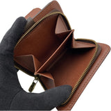 ルイ・ヴィトン LOUIS VUITTON コンパクトジップウォレット M61667 ブラウン モノグラムキャンバス レディース 二つ折り財布