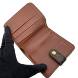 ルイ・ヴィトン LOUIS VUITTON コンパクトジップウォレット M61667 ブラウン モノグラムキャンバス レディース 二つ折り財布