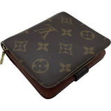ルイ・ヴィトン LOUIS VUITTON コンパクトジップウォレット M61667 ブラウン モノグラムキャンバス レディース 二つ折り財布