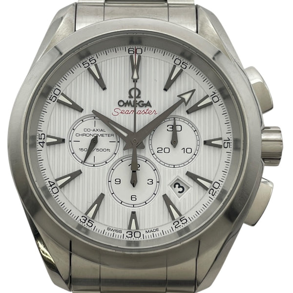 オメガ OMEGA シーマスター アクアテラ クロノグラフ コーアクシャル クロノメーター 231.10.44.50.04.001 ホワイト SS 自動巻き メンズ 腕時計 オメガ OMEGA シーマスター アクアテラ クロノグラフ コーアクシャル