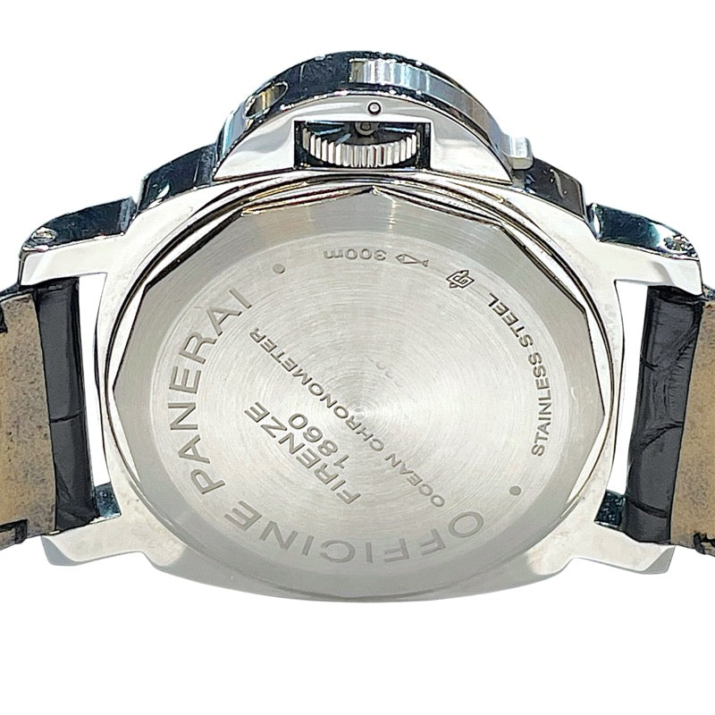 [正規店購入]PANERAI パネライ ステンレスバックル 18ミリ 美品 パネライ PANERAI ルミノール GMT フリンケ 世界1000本限定 PAM00029