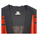 エルメス HERMES BRIDESdeGALAツイルレーヌカーディガン 3H2818DH オレンジ ブラック シルク メンズ カーディガン