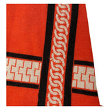 エルメス HERMES BRIDESdeGALAツイルレーヌカーディガン 3H2818DH オレンジ ブラック シルク メンズ カーディガン