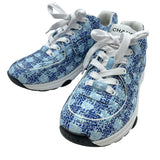 シャネル CHANEL ココマークロゴファブリックスニーカー G45585 ブルー ファブリック レディース スニーカー