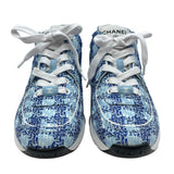シャネル CHANEL ココマークロゴファブリックスニーカー G45585 ブルー ファブリック レディース スニーカー