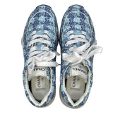 シャネル CHANEL ココマークロゴファブリックスニーカー G45585 ブルー ファブリック レディース スニーカー