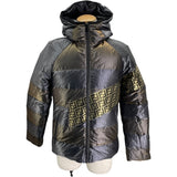 フェンディ FENDI FFロゴリバーシブルダウンジャケット FAA659 グレー ポリエステル メンズ ダウンジャケット