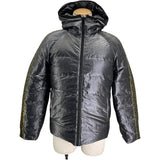 フェンディ FENDI FFロゴリバーシブルダウンジャケット FAA659 グレー ポリエステル メンズ ダウンジャケット