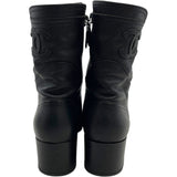 シャネル CHANEL ココマークレザーショートブーツ G31281 ブラック レザー レディース ブーツ