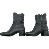 シャネル CHANEL ココマークレザーショートブーツ G31281 ブラック レザー レディース ブーツ