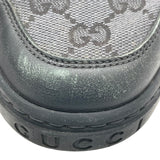 グッチ GUCCI GGキャンバス ローカットスニーカー 391048 ブラック レザー メンズ スニーカー