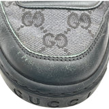 グッチ GUCCI GGキャンバス ローカットスニーカー 391048 ブラック レザー メンズ スニーカー