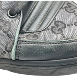 グッチ GUCCI GGキャンバス ローカットスニーカー 391048 ブラック レザー メンズ スニーカー