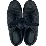 グッチ GUCCI GGキャンバス ローカットスニーカー 391048 ブラック レザー メンズ スニーカー
