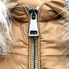 モンクレール MONCLER BOED ファーダウンジャケット キャメル ナイロン レディース ダウンジャケット