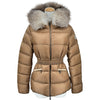 モンクレール MONCLER BOED ファーダウンジャケット キャメル ナイロン レディース ダウンジャケット