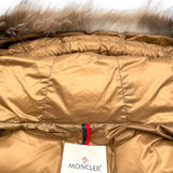モンクレール MONCLER BOED ファーダウンジャケット キャメル ナイロン レディース ダウンジャケット