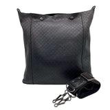 ボッテガ・ヴェネタ BOTTEGA VENETA イントレッチオ ミラージュ ショルダーバッグ ブラック×ブロンズ金具 型押しレザー ユニセックス ショルダーバッグ