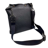 ボッテガ・ヴェネタ BOTTEGA VENETA イントレッチオ ミラージュ ショルダーバッグ ブラック×ブロンズ金具 型押しレザー ユニセックス ショルダーバッグ