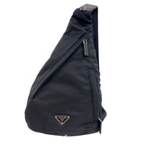 プラダ PRADA ボディバッグ 2VZ092 ブラック　シルバー金具 ナイロン メンズ ボディバッグ