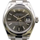 ロレックス ROLEX デイトジャスト28ダークグレー 279160 ダークグレー ステンレススチール レディース 腕時計