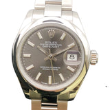 ロレックス ROLEX デイトジャスト28ダークグレー 279160 ダークグレー ステンレススチール レディース 腕時計