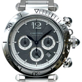カルティエ Cartier パシャ ドゥカルティエ クロノグラフ WSPA0027 グレー SS 自動巻き メンズ 腕時計