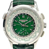 パテック・フィリップ PATEK PHILIPPE コンプリケーション ワールドタイム フライバッククロノグラフ 5930P-001 グリーン/シルバー Pt 自動巻き メンズ 腕時計