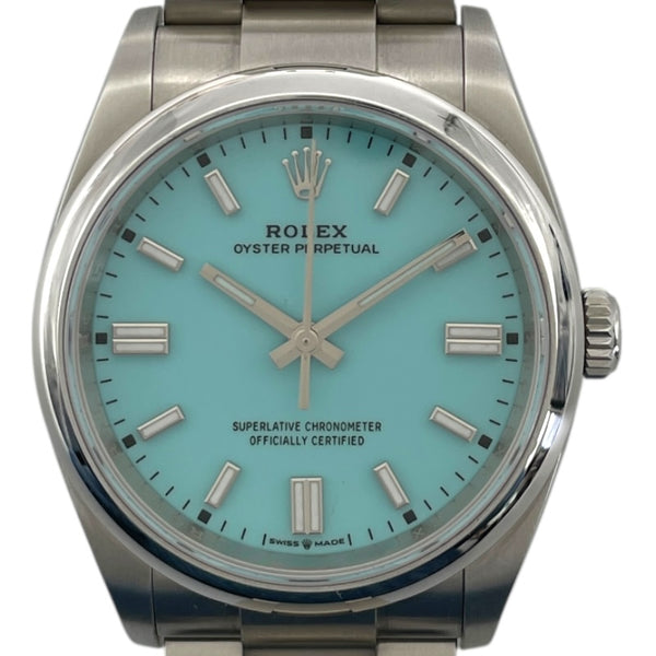 ロレックス ROLEX オイスターパーペチュアル36ターコイズブルー 126000 ブルー SS 自動巻き メンズ 腕時計