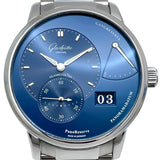 グラスフュッテ・オリジナル GLASHUTTE ORIGINAL パノリザーブ 1-65-01-26-12-71 ブルー SS 手巻き メンズ 腕時計