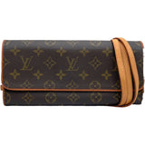 ルイ・ヴィトン LOUIS VUITTON ポシェット・ツインGM M51852 ブラウン モノグラム レディース ショルダーバッグ