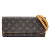 ルイ・ヴィトン LOUIS VUITTON ポシェット・ツインGM M51852 ブラウン モノグラムキャンバス レディース ショルダーバッグ