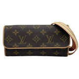 ルイ・ヴィトン LOUIS VUITTON ポシェット・ツインPM M51854 ブラウン モノグラムキャンバス レディース ポーチ