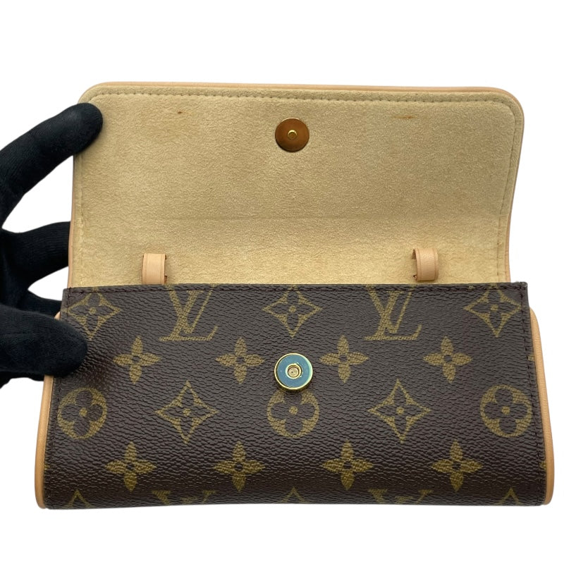 LOUIS VUITTON　ルイヴィトン　M51854　ポシェットツインPM　ポシェットツイン PM　モノグラム キャンバス　ブラウン　茶　ショルダーバッグ　肩掛け　斜め掛け　ミニバッグ　レディース 【ブランドギャラリー東心斎橋店】 LOUIS VUITTON（ルイ・ヴィトン） ルイ ヴィトン モノグラム