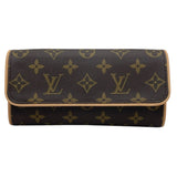 ルイ・ヴィトン LOUIS VUITTON ポシェット・ツインPM M51854 ブラウン モノグラムキャンバス レディース ポーチ