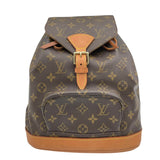 ルイ・ヴィトン LOUIS VUITTON モンスリMM M51136 ブラウン モノグラムキャンバス レディース リュック・デイパック