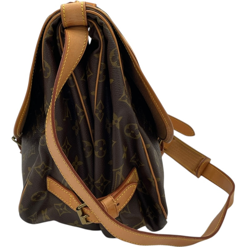 ルイ・ヴィトン LOUIS VUITTON ソミュール35 ショルダーバッグ バッグ PVCコーティングキャンバス レザー モノグラム レディース ブラウン系 M42254 【中古】 ルイ・ヴィトン LOUIS VUITTON ソミュール35 M42254 ブラウン