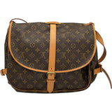 ルイ・ヴィトン LOUIS VUITTON ソミュール35 M42254 ブラウン モノグラム レディース ショルダーバッグ