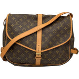 ルイ・ヴィトン LOUIS VUITTON ソミュール35 M42254 ブラウン モノグラム レディース ショルダーバッグ