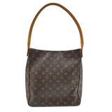 ルイ・ヴィトン LOUIS VUITTON ルーピングGM M51145 ブラウン モノグラムキャンバス レディース ショルダーバッグ