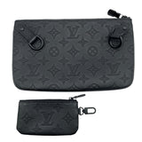 ルイ・ヴィトン LOUIS VUITTON トリオ・メッセンジャー M46602 ノワール モノグラム・シャドウ メンズ メッセンジャーバッグ