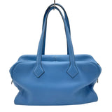 エルメス HERMES ヴィクトリア35 □R刻 ブルーパ トリヨン レディース ハンドバッグ