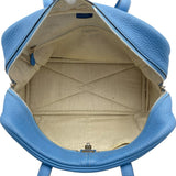 エルメス HERMES ヴィクトリア35 □R刻 ブルーパ トリヨン レディース ハンドバッグ