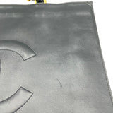 シャネル CHANEL ココマークチェーントート ブラック ゴールド金具 ラム レディース トートバッグ