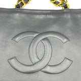 シャネル CHANEL ココマークチェーントート ブラック ゴールド金具 ラム レディース トートバッグ