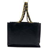 シャネル CHANEL ココマークチェーントート ブラック ゴールド金具 ラム レディース トートバッグ