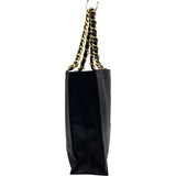 シャネル CHANEL ココマークチェーントート ブラック ゴールド金具 ラム レディース トートバッグ