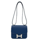 エルメス HERMES コンスタンス3ミニ K刻 ブルータイ SV金具 エプソン レディース ショルダーバッグ