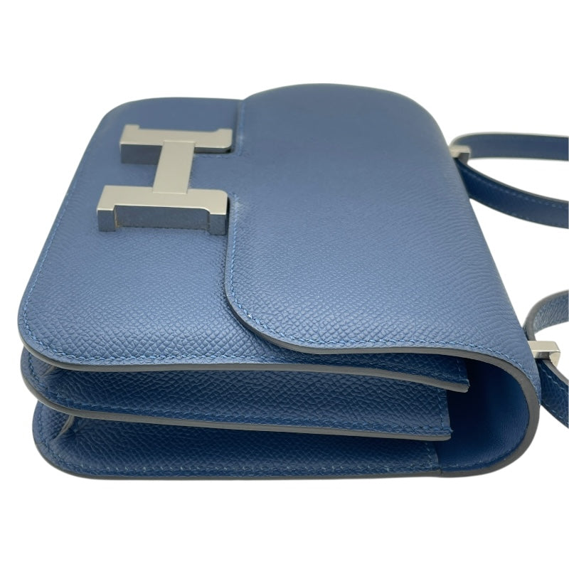 エルメス HERMES コンスタンス3ミニ K刻 ブルータイ SV金具 エプソン